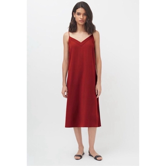 Cuyana Dresses & Skirts - Cuyana Red Silk Slip Dress
